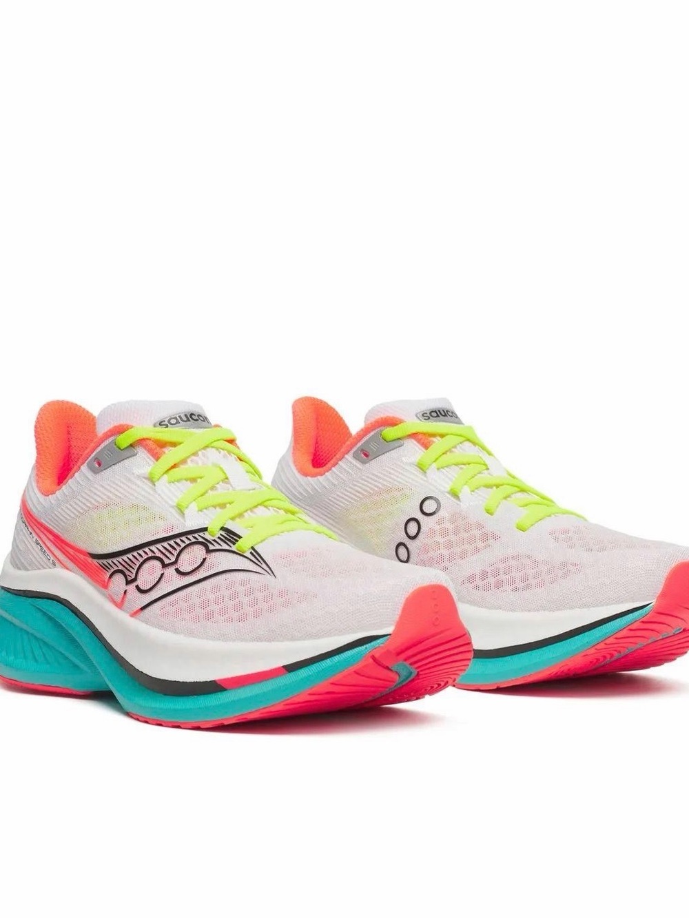 Saucony Women’s Endorphin Speed 5 Running Sneaker White/Mutant Size 8.5